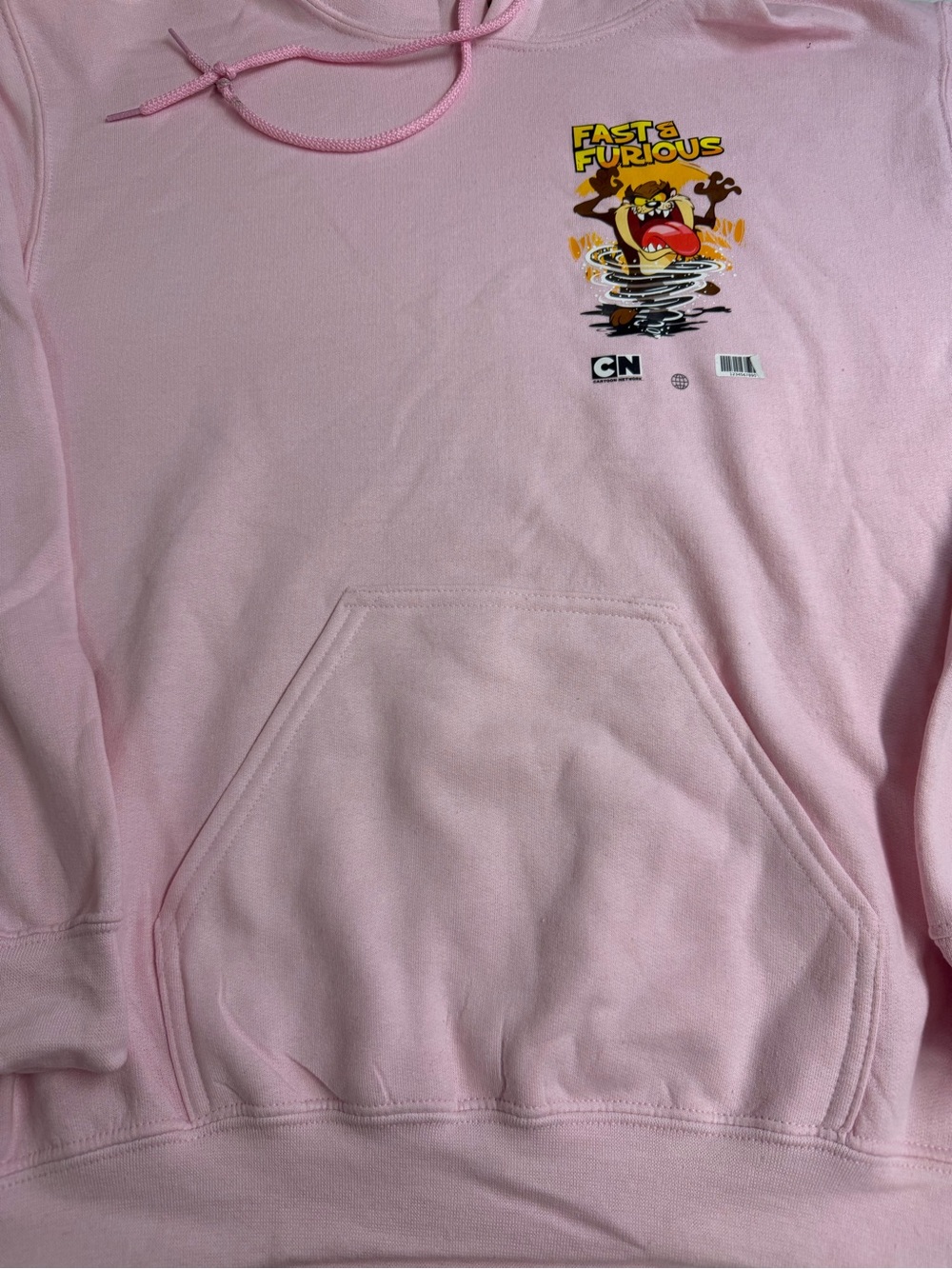 Gildan Pink Taz 'Fast & Furious' Crewneck Sweatshirt